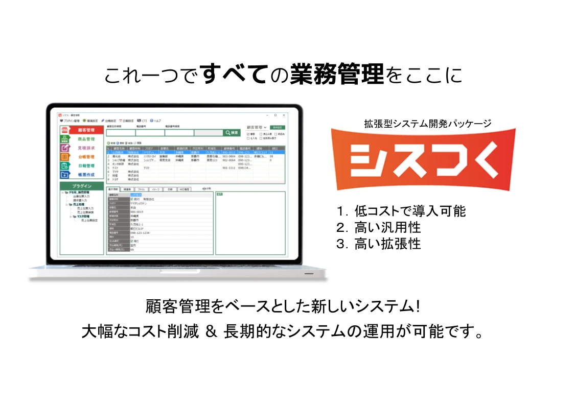 シスつくで進める沖縄県中小企業のDX化のイメージ