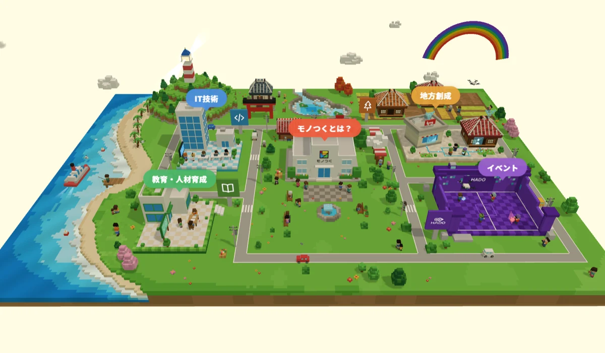 3Dボクセルアイランドが動くコーポレートサイト制作のイメージ
